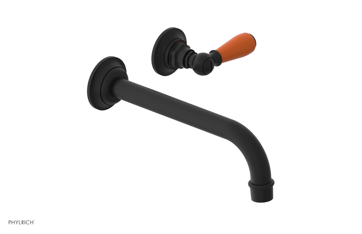 JAMESTOWN Single Handle Wall Lavatory Set with "Orange" Accents 165-16
