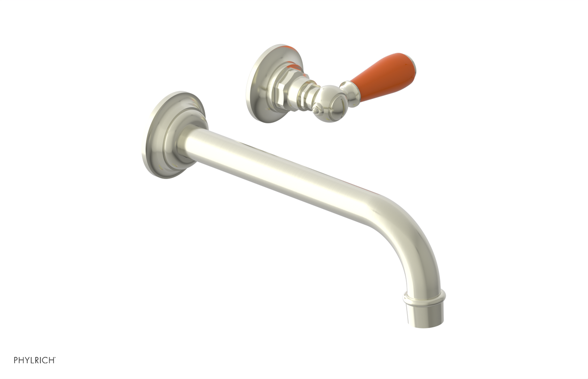 JAMESTOWN Single Handle Wall Lavatory Set with "Orange" Accents 165-16