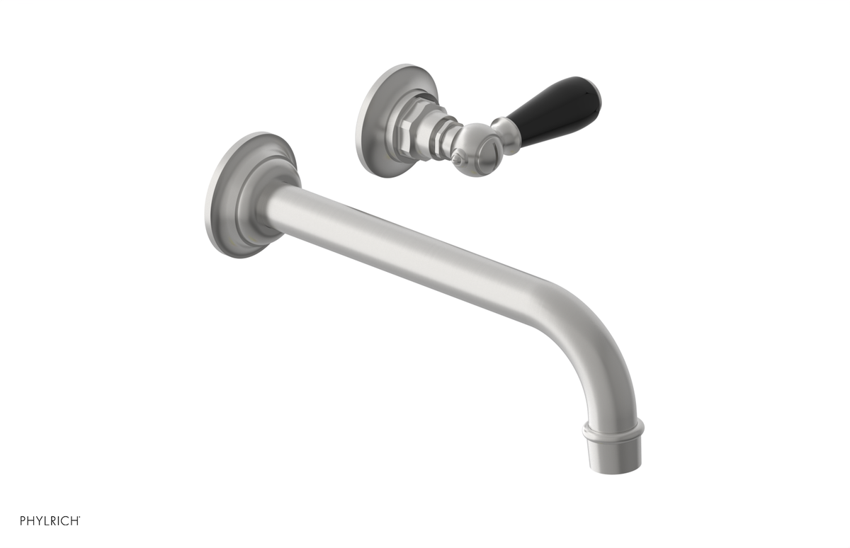 JAMESTOWN Single Handle Wall Lavatory Set with "Black" Accents 165-16