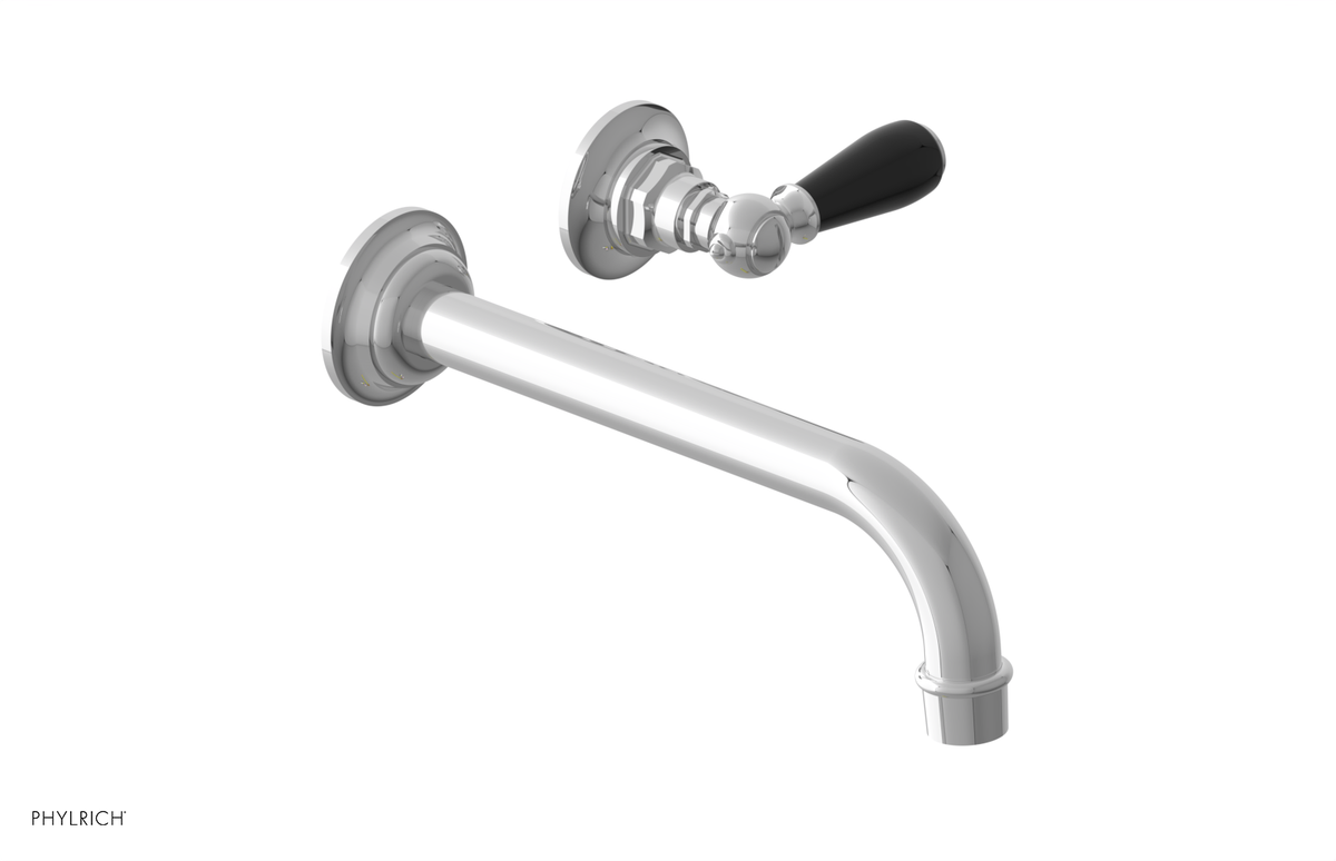 JAMESTOWN Single Handle Wall Lavatory Set with "Black" Accents 165-16