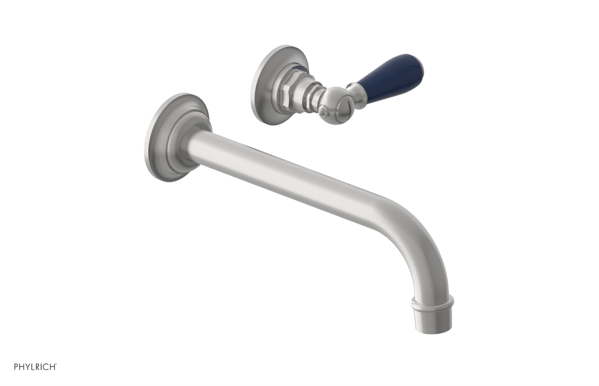 JAMESTOWN Single Handle Wall Lavatory Set with "Navy Blue" Accents 165-16