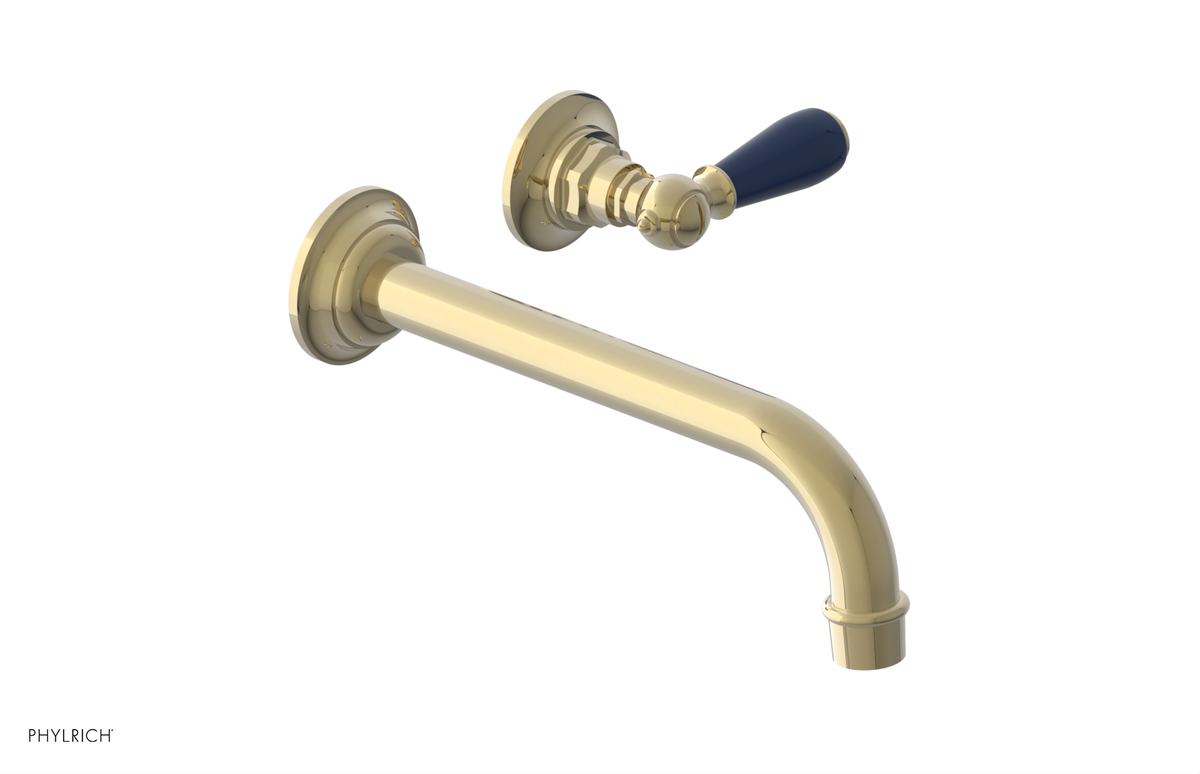 JAMESTOWN Single Handle Wall Lavatory Set with "Navy Blue" Accents 165-16
