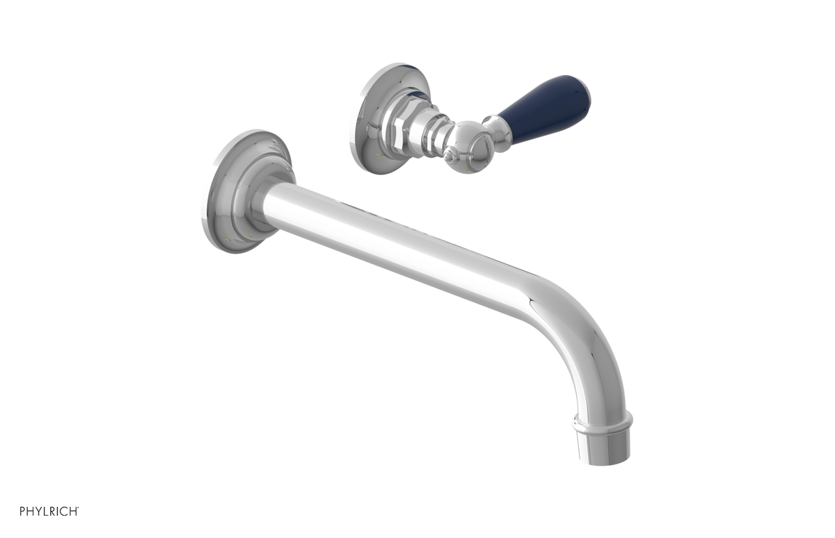 JAMESTOWN Single Handle Wall Lavatory Set with "Navy Blue" Accents 165-16