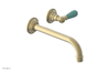 JAMESTOWN Single Handle Wall Lavatory Set with "Turqoise" Accents 165-16
