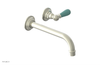 JAMESTOWN Single Handle Wall Lavatory Set with "Turqoise" Accents 165-16
