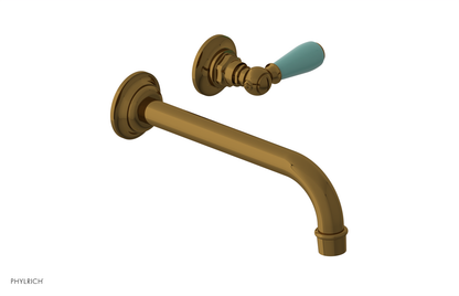 JAMESTOWN Single Handle Wall Lavatory Set with "Turqoise" Accents 165-16