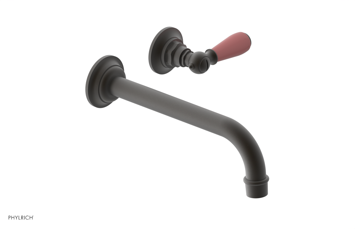 JAMESTOWN Single Handle Wall Lavatory Set with "Pink" Accents 165-16