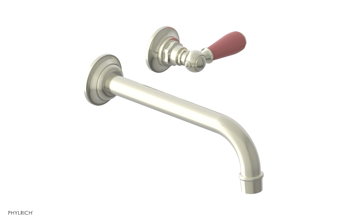 JAMESTOWN Single Handle Wall Lavatory Set with "Pink" Accents 165-16