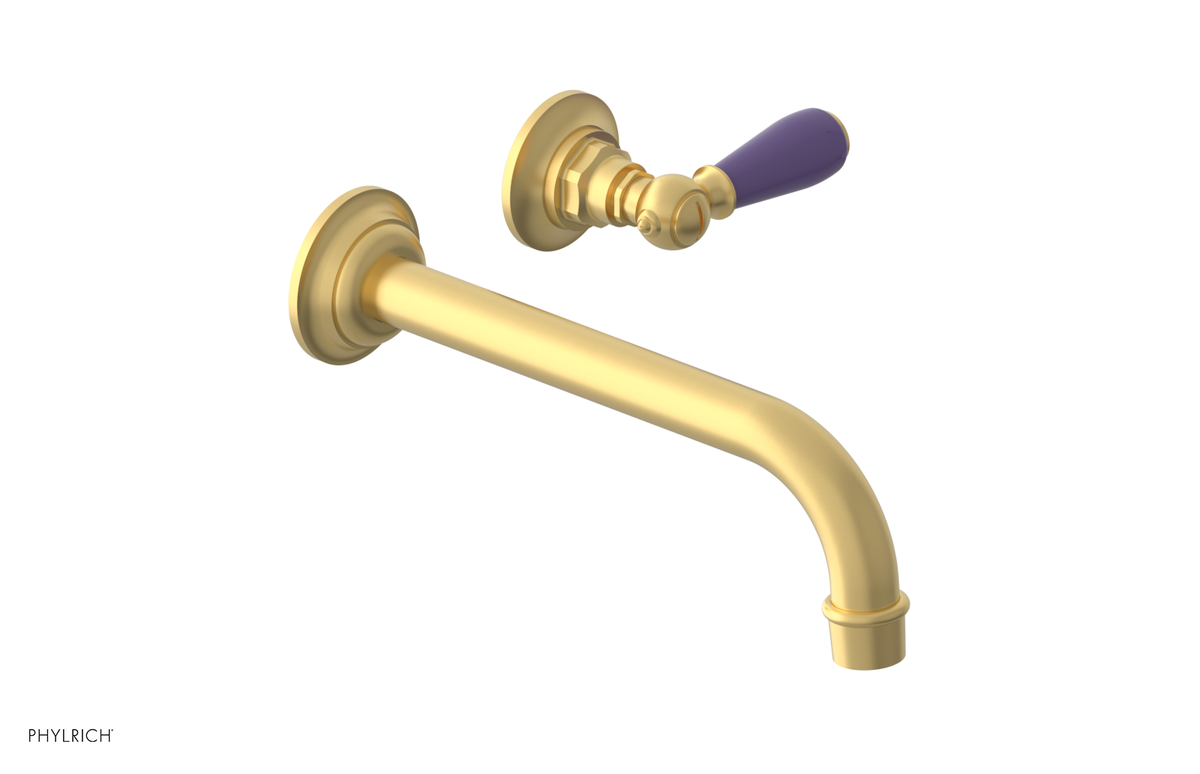 JAMESTOWN Single Handle Wall Lavatory Set with "Purple" Accents 165-16