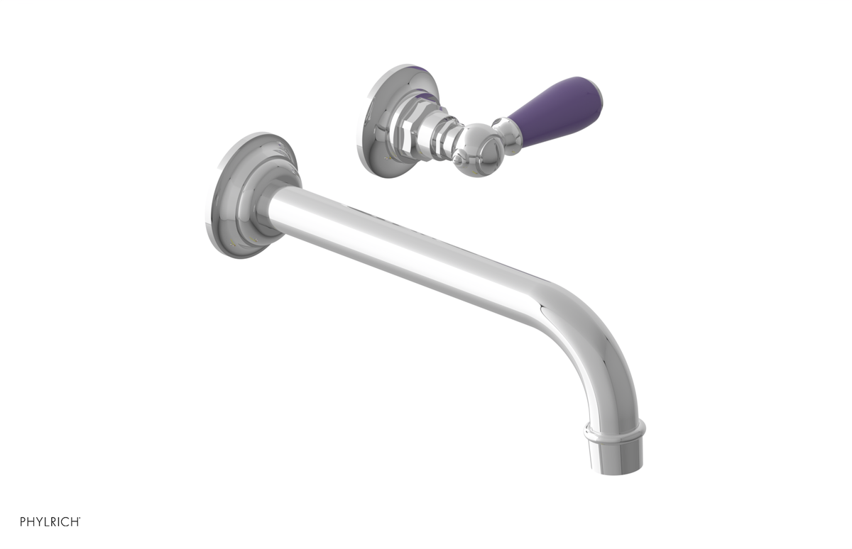 JAMESTOWN Single Handle Wall Lavatory Set with "Purple" Accents 165-16
