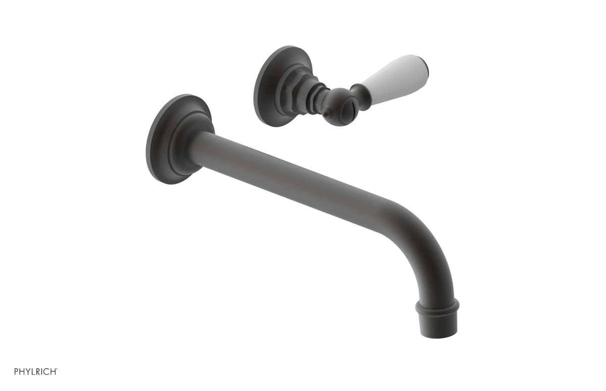 JAMESTOWN Single Handle Wall Lavatory Set with "White" Accents 165-16