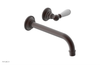 JAMESTOWN Single Handle Wall Lavatory Set with "White" Accents 165-16