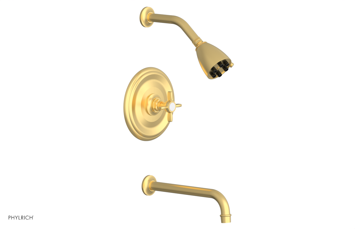 JAMESTOWN - 10" Pressure Balance Tub & Shower Set - Cross Handle 165-26-10