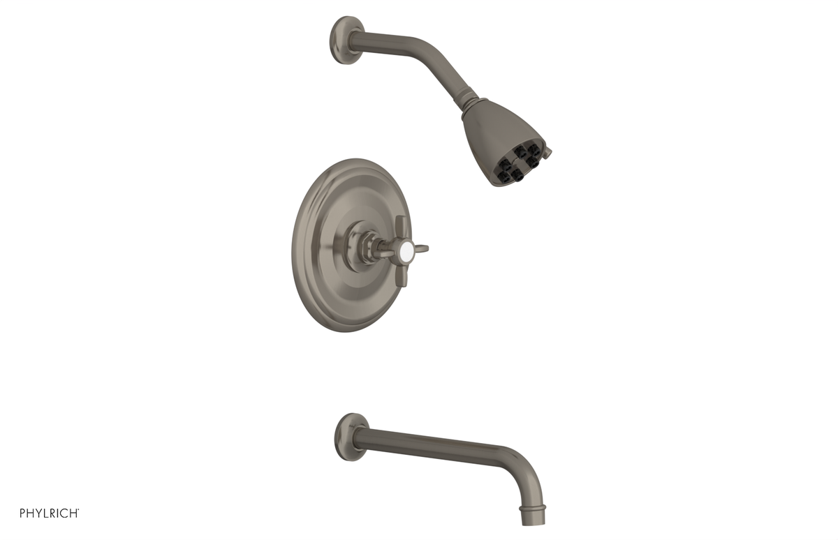 JAMESTOWN - 10" Pressure Balance Tub & Shower Set - Cross Handle 165-26-10
