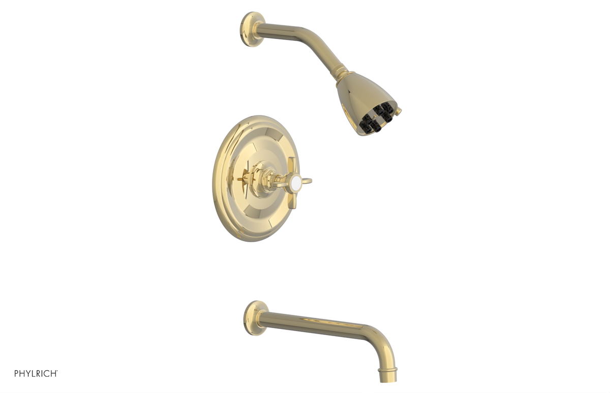 JAMESTOWN - 10" Pressure Balance Tub & Shower Set - Cross Handle 165-26-10