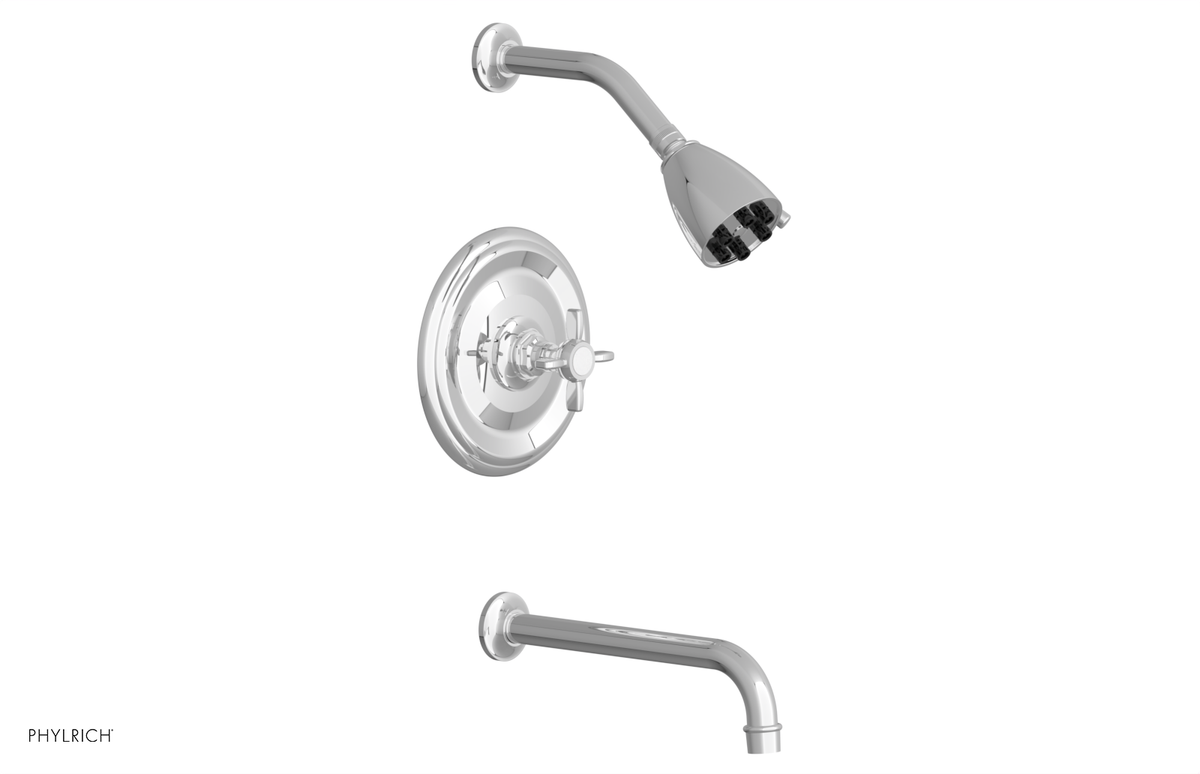 JAMESTOWN - 10" Pressure Balance Tub & Shower Set - Cross Handle 165-26-10