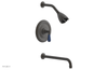 JAMESTOWN - 12" Pressure Balance Tub & Shower Set - Lever Handle with "Navy Blue" Accents 165-27-12