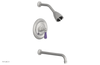 JAMESTOWN - 12" Pressure Balance Tub & Shower Set - Lever Handle with "Purple" Accents 165-27-12