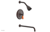 JAMESTOWN - 14" Pressure Balance Tub & Shower Set - Lever Handle with "Orange" Accents 165-27-14