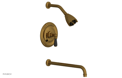 JAMESTOWN - 14" Pressure Balance Tub & Shower Set - Lever Handle with "Black" Accents 165-27-14
