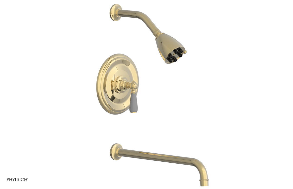 JAMESTOWN - 14" Pressure Balance Tub & Shower Set - Lever Handle with "Grey" Accents 165-27-14
