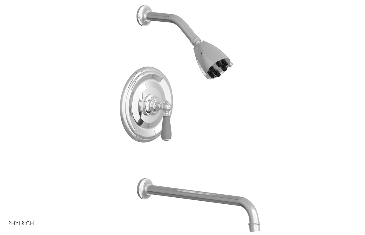 JAMESTOWN - 14" Pressure Balance Tub & Shower Set - Lever Handle with "Grey" Accents 165-27-14