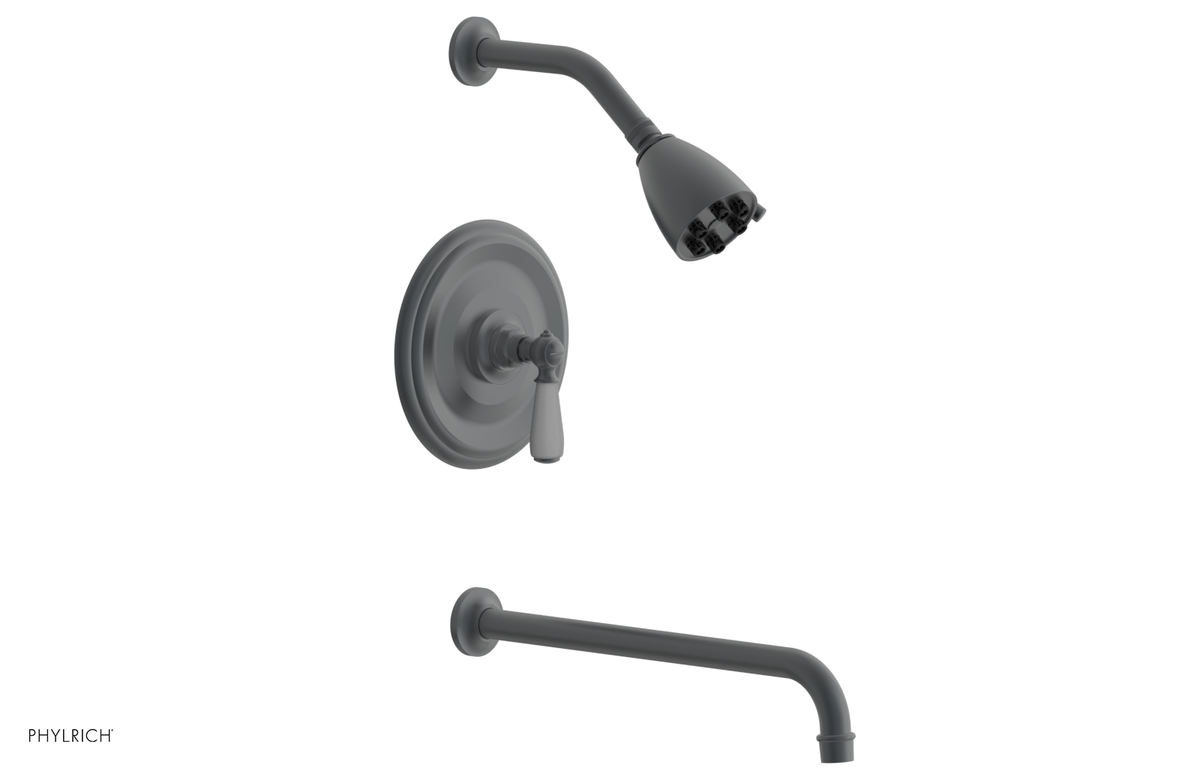 JAMESTOWN - 14" Pressure Balance Tub & Shower Set - Lever Handle with "Grey" Accents 165-27-14