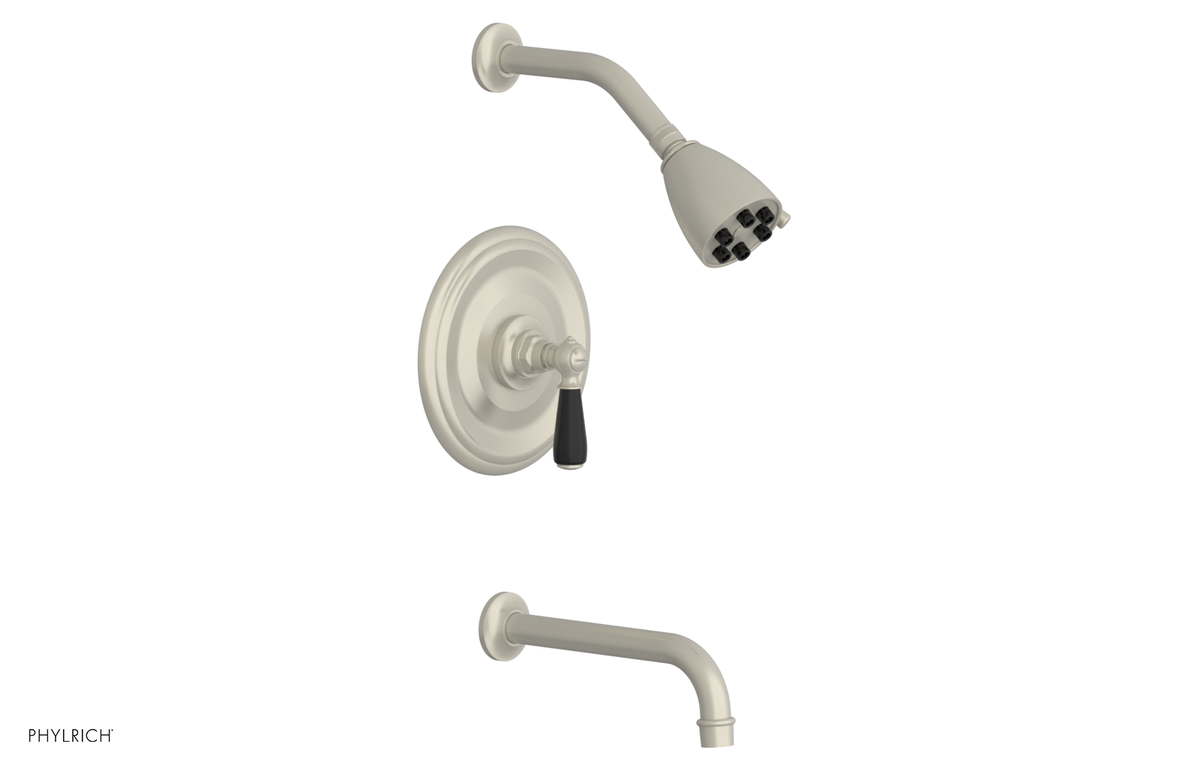 JAMESTOWN - Pressure Balance Tub & Shower Set - Lever Handle with "Black" Accents 165-27