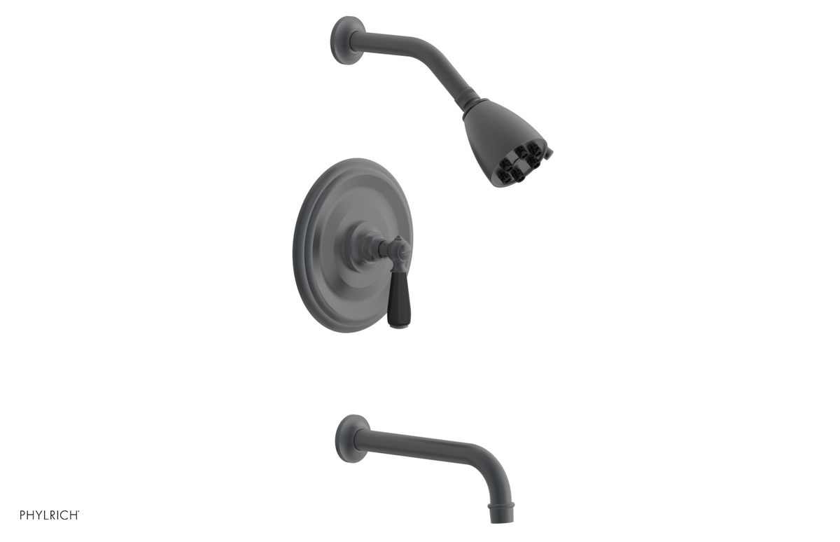JAMESTOWN - Pressure Balance Tub & Shower Set - Lever Handle with "Black" Accents 165-27