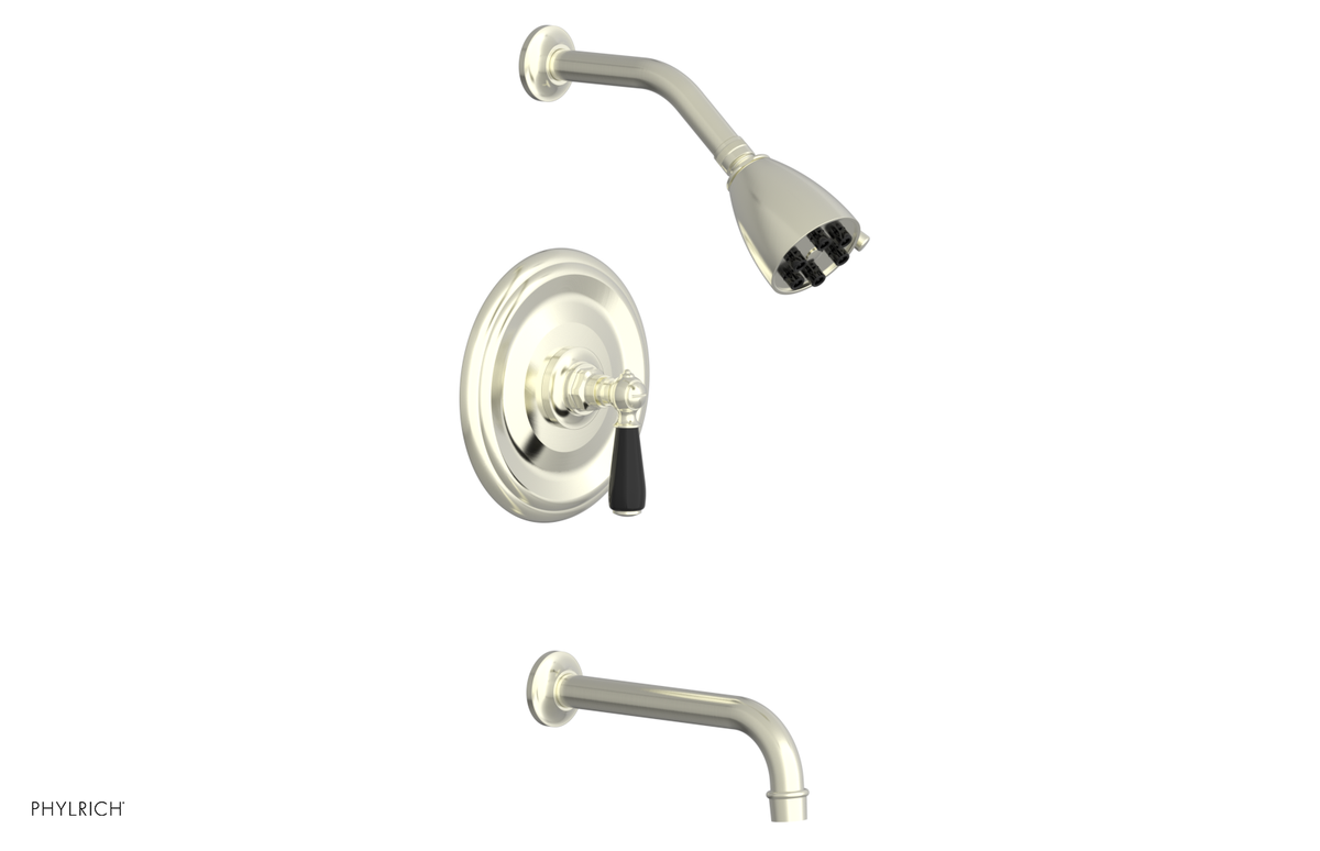 JAMESTOWN - Pressure Balance Tub & Shower Set - Lever Handle with "Black" Accents 165-27