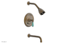 JAMESTOWN - Pressure Balance Tub & Shower Set - Lever Handle with "Turqoise" Accents 165-27