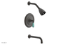JAMESTOWN - Pressure Balance Tub & Shower Set - Lever Handle with "Turqoise" Accents 165-27