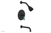 JAMESTOWN - Pressure Balance Tub & Shower Set - Lever Handle with "Turqoise" Accents 165-27