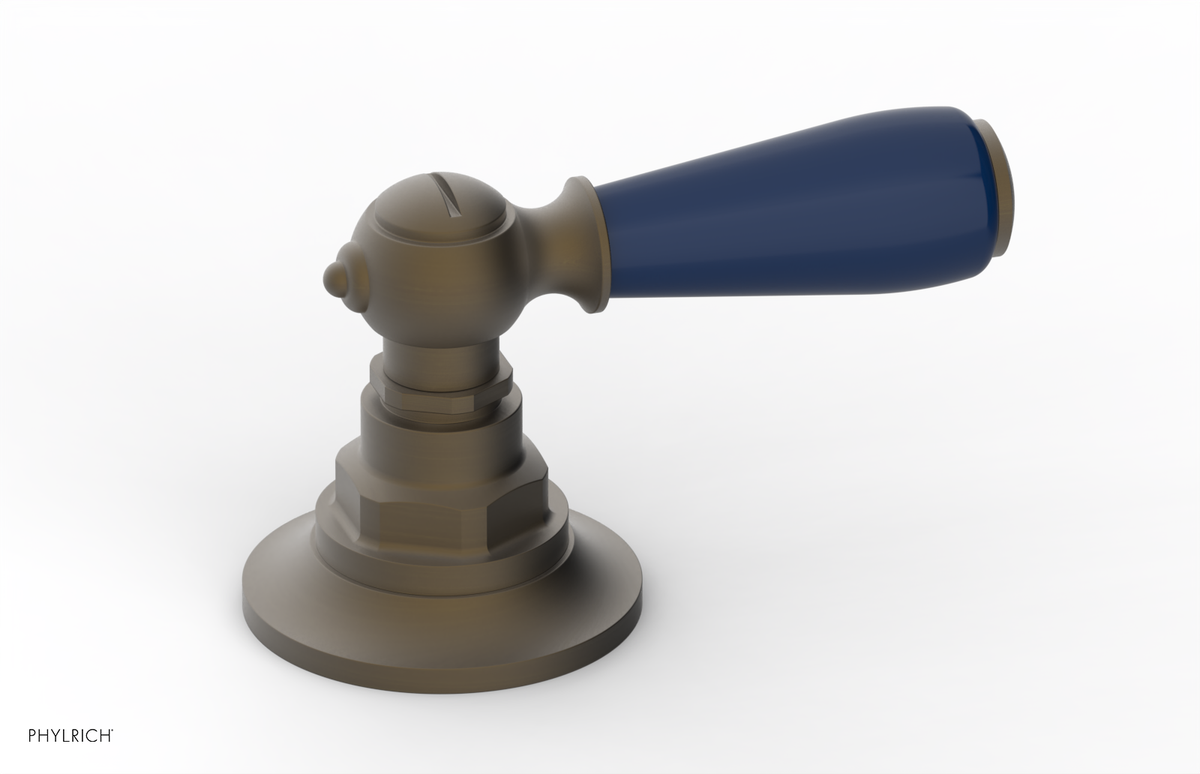JAMESTOWN - Volume Control/Diverter Trim - Lever Handle with "Navy Blue" Accents 165-36