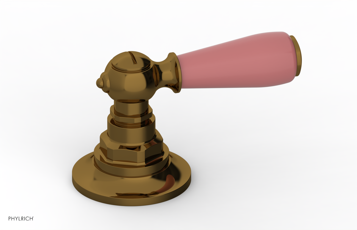 JAMESTOWN - Volume Control/Diverter Trim - Lever Handle with "Pink" Accents 165-36