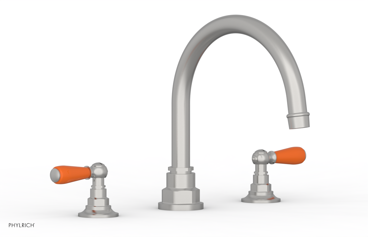 JAMESTOWN - Deck Tub Set - Lever Handles with "Orange" Accents 165-41