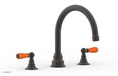 JAMESTOWN - Deck Tub Set - Lever Handles with "Orange" Accents 165-41