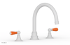 JAMESTOWN - Deck Tub Set - Lever Handles with "Orange" Accents 165-41