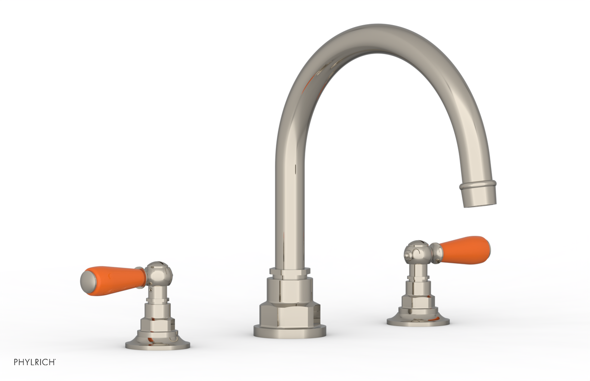 JAMESTOWN - Deck Tub Set - Lever Handles with "Orange" Accents 165-41