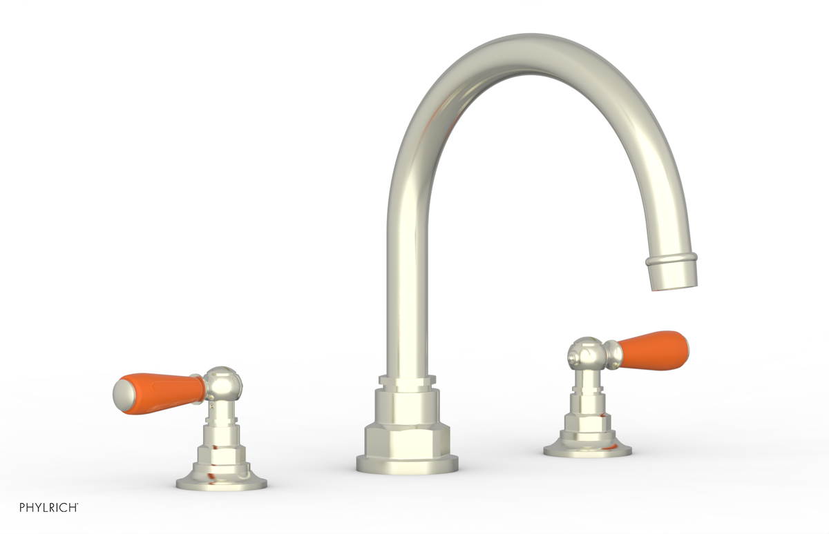 JAMESTOWN - Deck Tub Set - Lever Handles with "Orange" Accents 165-41