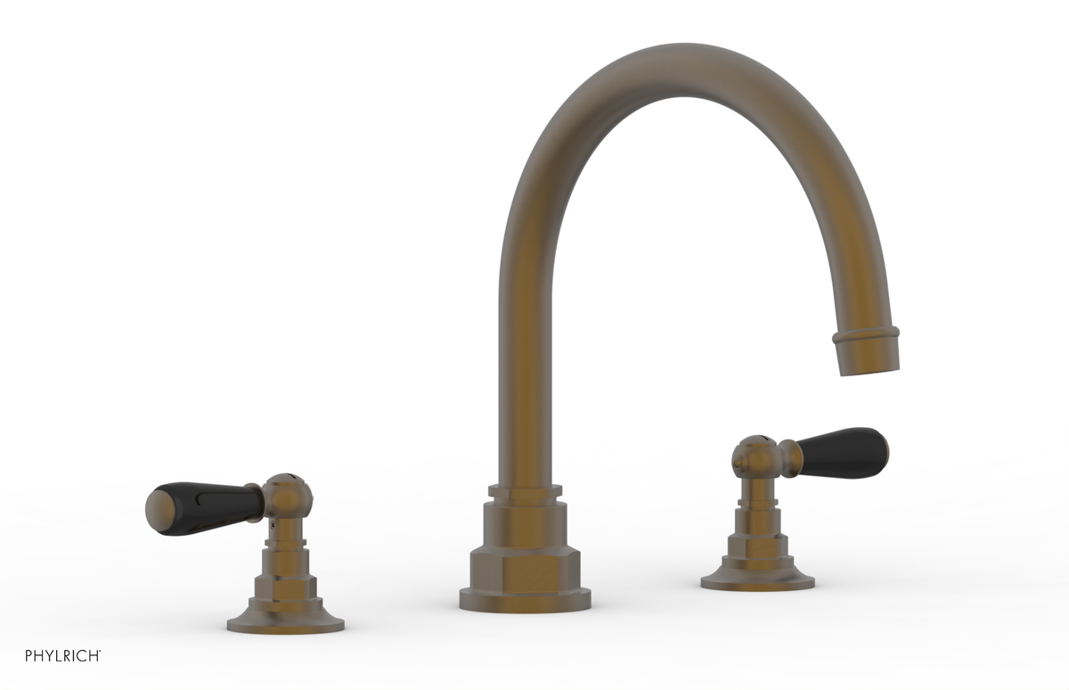 JAMESTOWN - Deck Tub Set - Lever Handles with "Black" Accents 165-41
