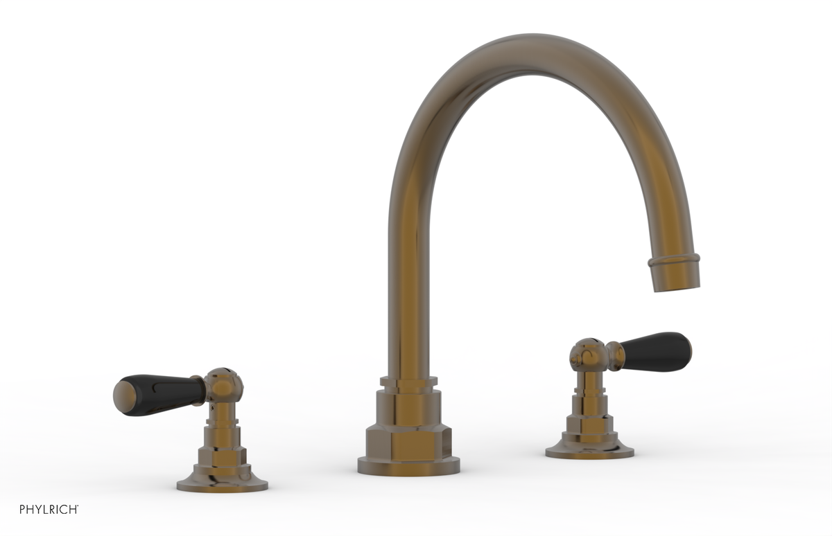 JAMESTOWN - Deck Tub Set - Lever Handles with "Black" Accents 165-41
