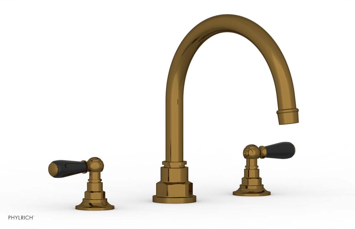 JAMESTOWN - Deck Tub Set - Lever Handles with "Black" Accents 165-41