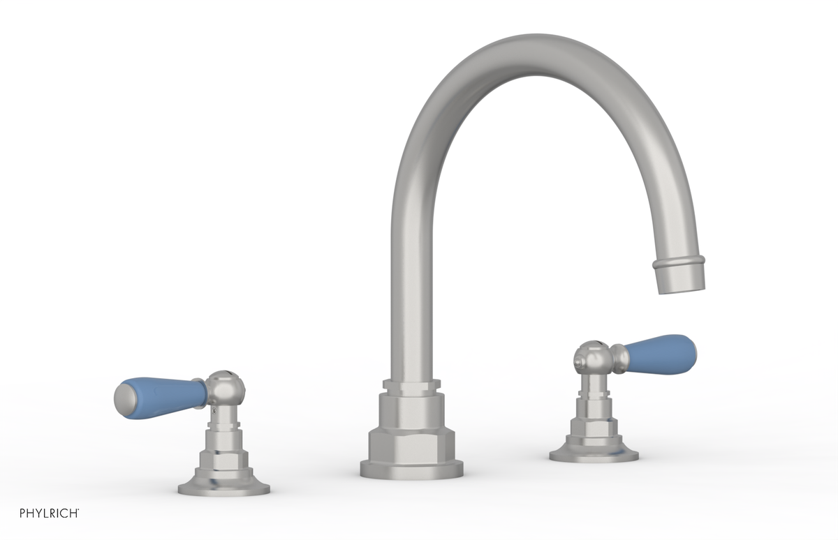 JAMESTOWN - Deck Tub Set - Lever Handles with "Light Blue" Accents 165-41