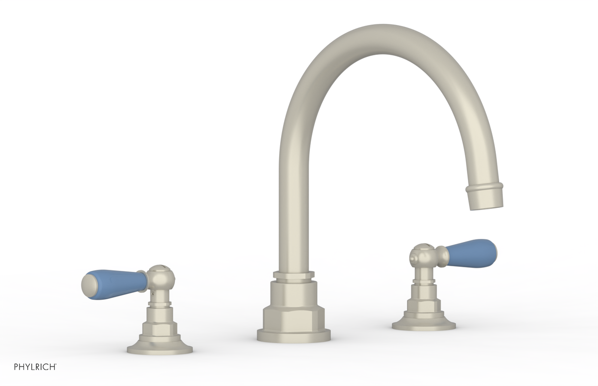 JAMESTOWN - Deck Tub Set - Lever Handles with "Light Blue" Accents 165-41