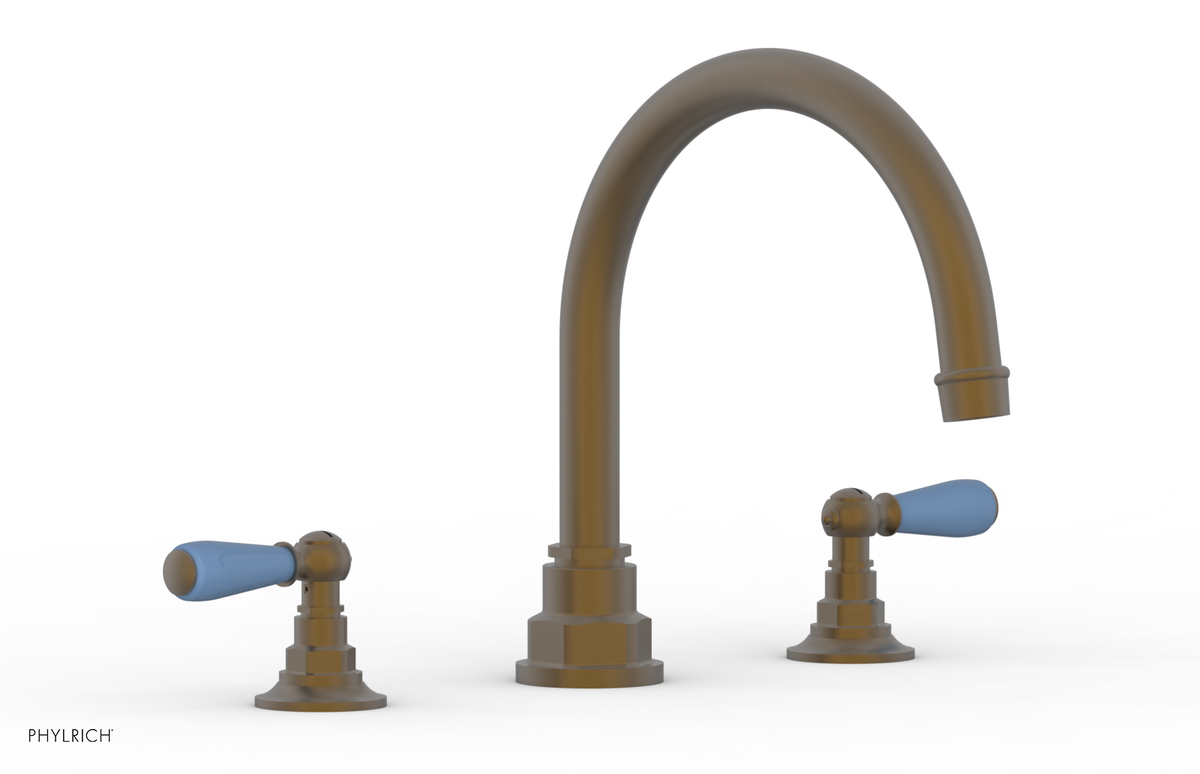 JAMESTOWN - Deck Tub Set - Lever Handles with "Light Blue" Accents 165-41