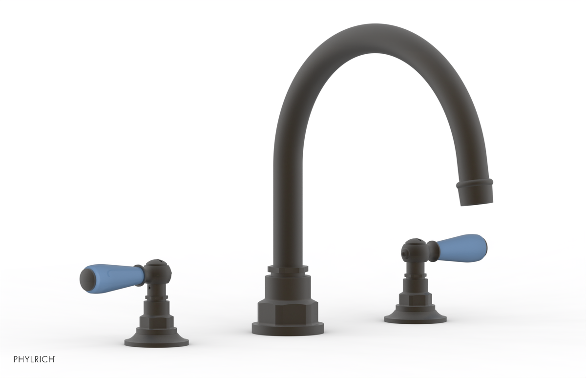 JAMESTOWN - Deck Tub Set - Lever Handles with "Light Blue" Accents 165-41