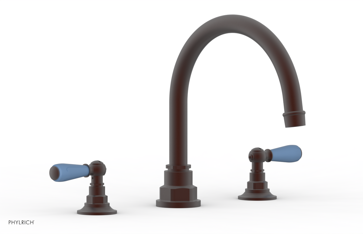 JAMESTOWN - Deck Tub Set - Lever Handles with "Light Blue" Accents 165-41