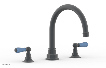 JAMESTOWN - Deck Tub Set - Lever Handles with "Light Blue" Accents 165-41