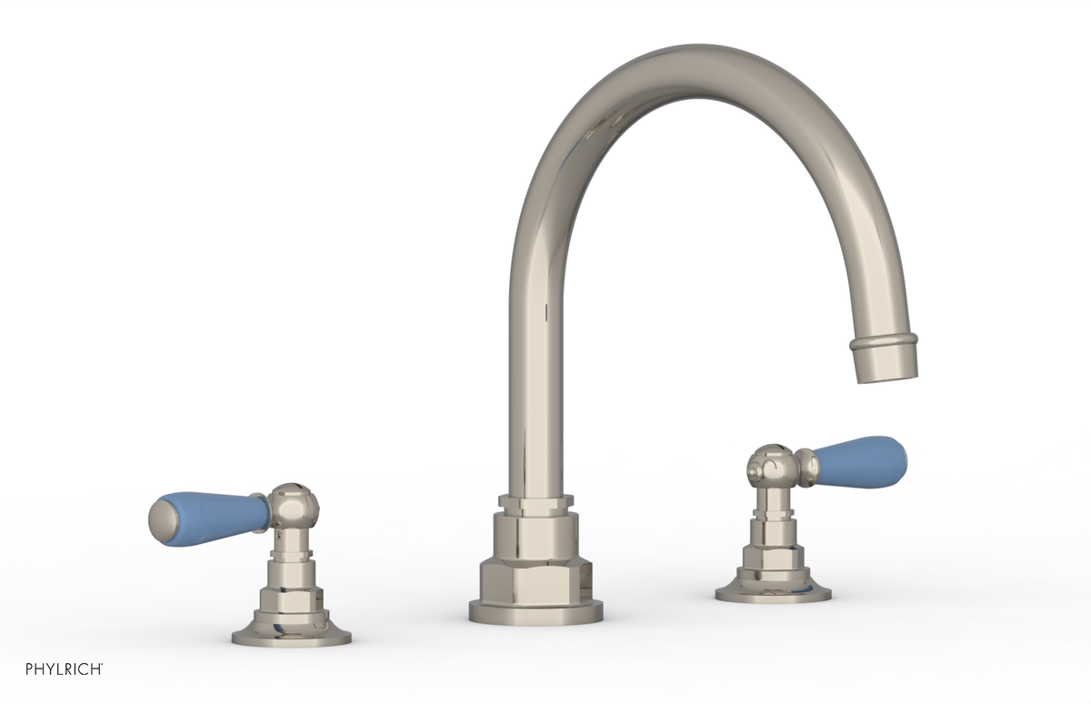 JAMESTOWN - Deck Tub Set - Lever Handles with "Light Blue" Accents 165-41